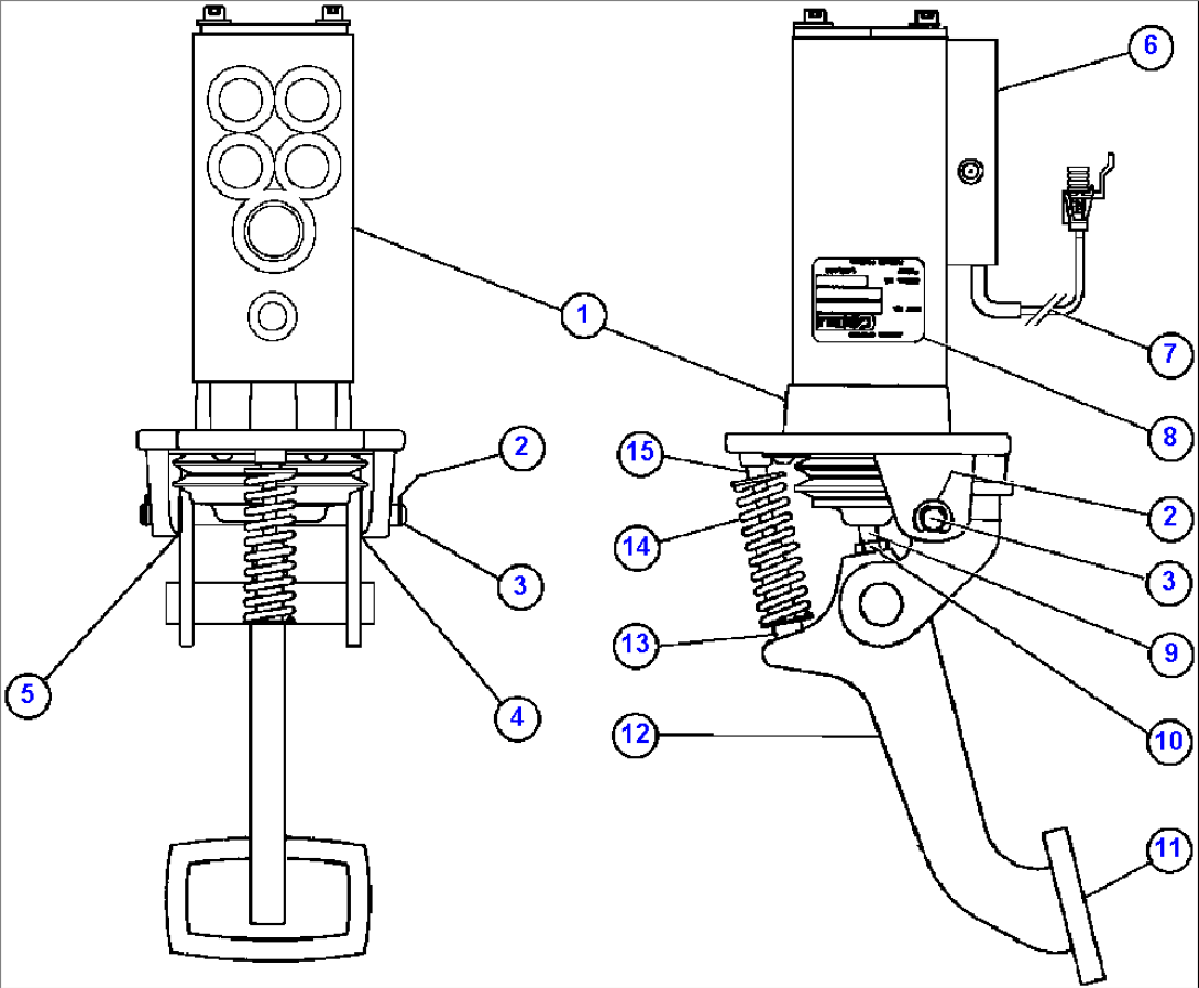BRAKE VALVE PEDAL ASSEMBLY (PC0418)