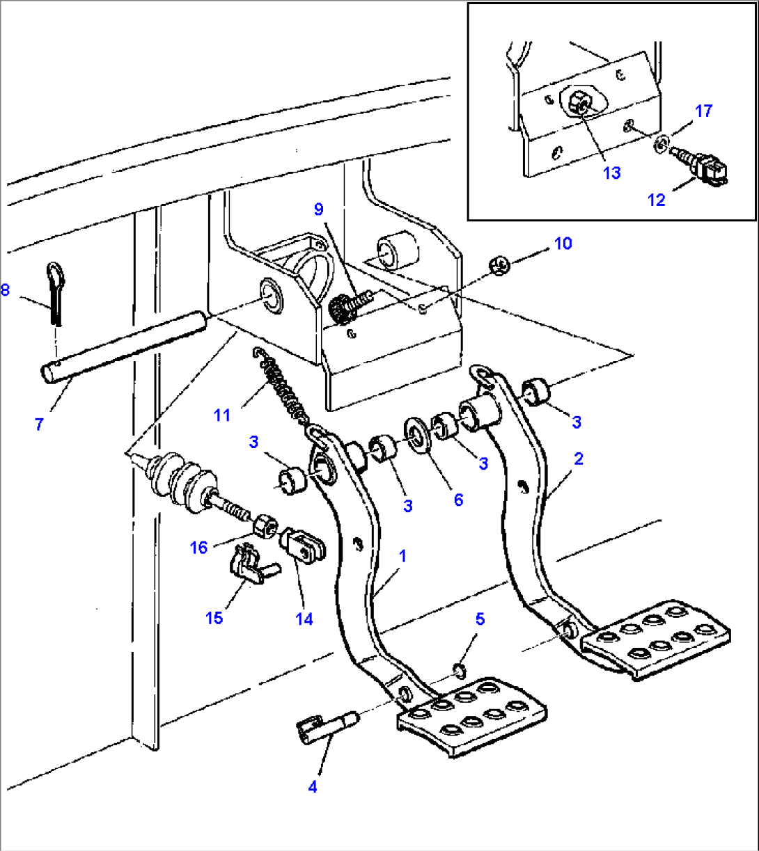 FIG. K4100-01A0 BRAKE PEDALS