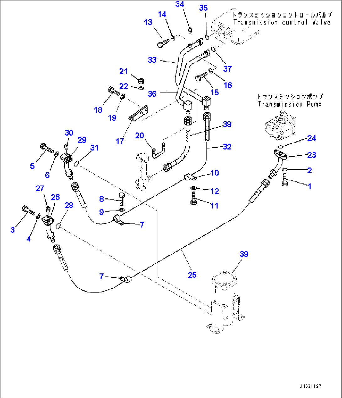 Power Train Piping, Torque Flow Piping (#15512-)
