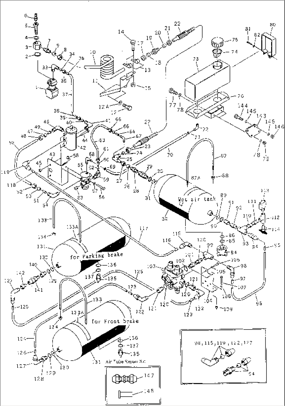 AIR SYSTEM¤ FRONT CHASSIS (WITH AIR CONDITIONER)(#311001-)