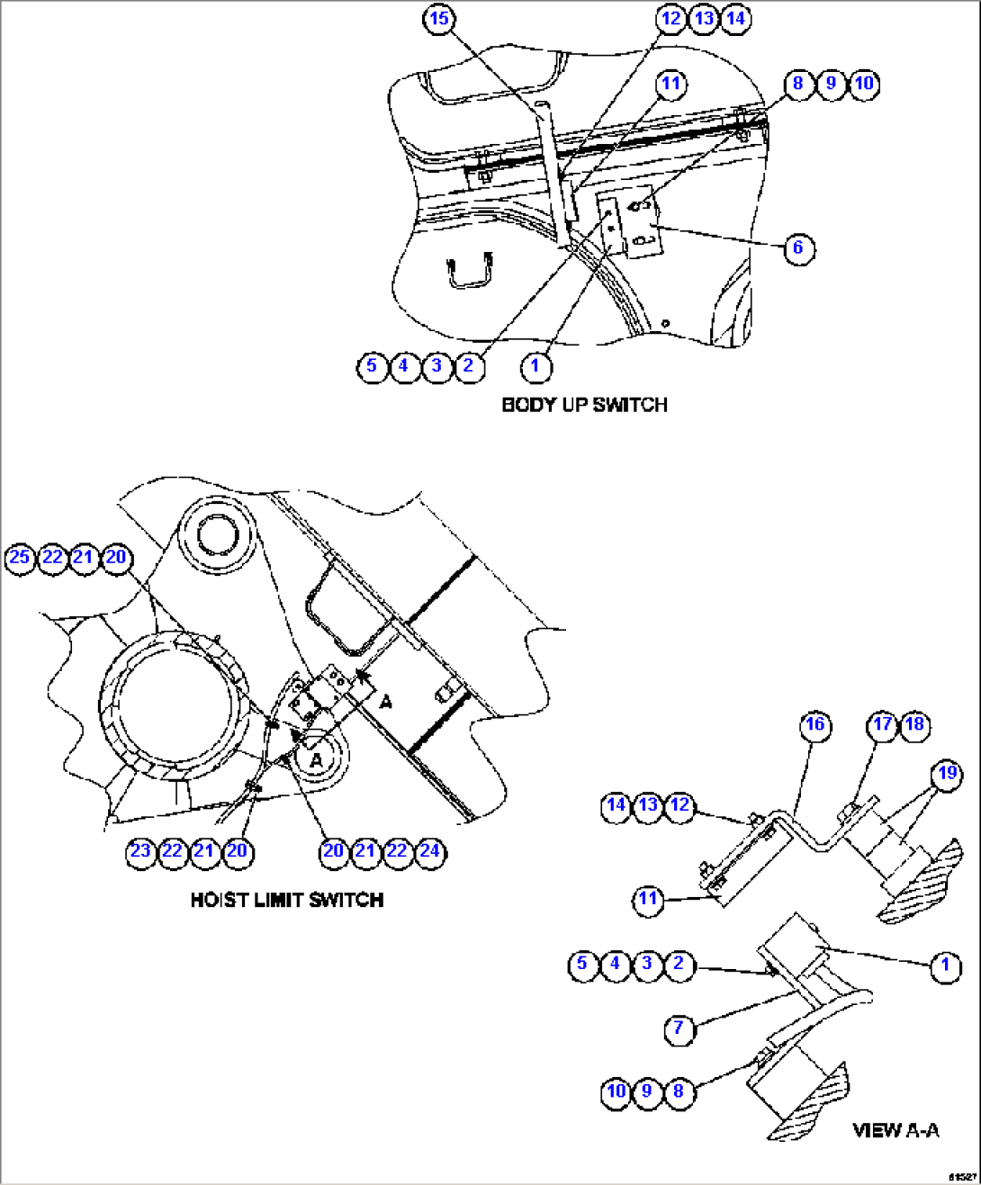 BODY UP & HOIST LIMIT SWITCH INSTALLATION
