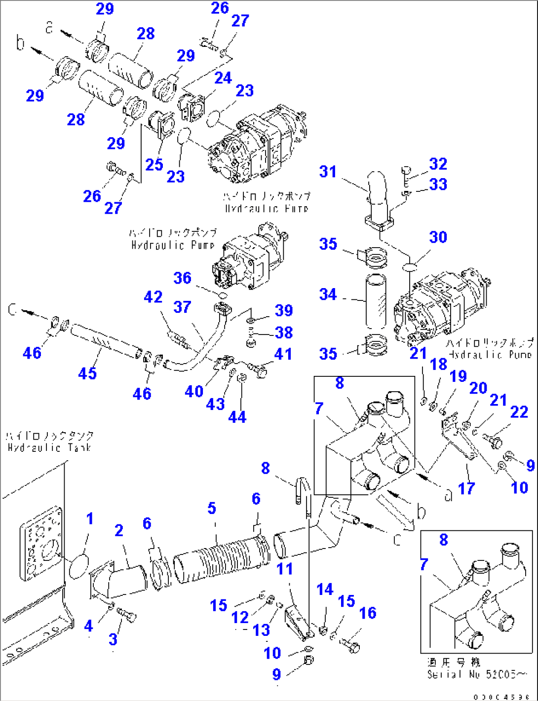 HYDRAULIC LINE (SUCTION LINE)(#52001-)