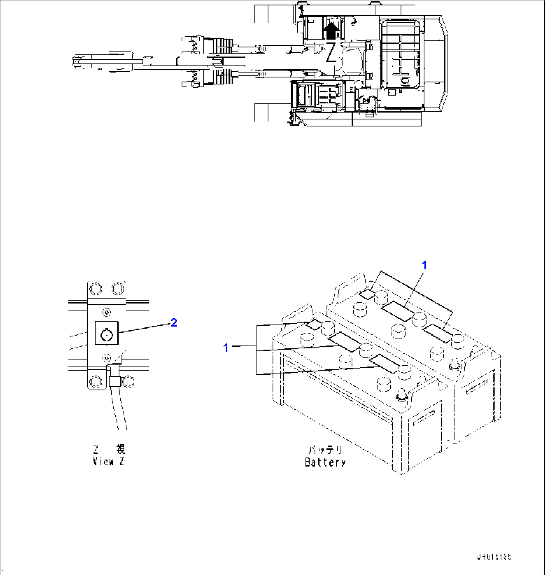 Caution Plates, Battery (#65001-)