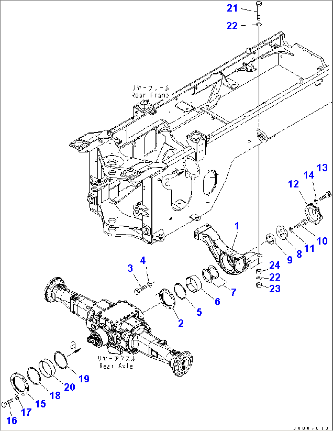 REAR AXLE SUPPORT(#70001-)
