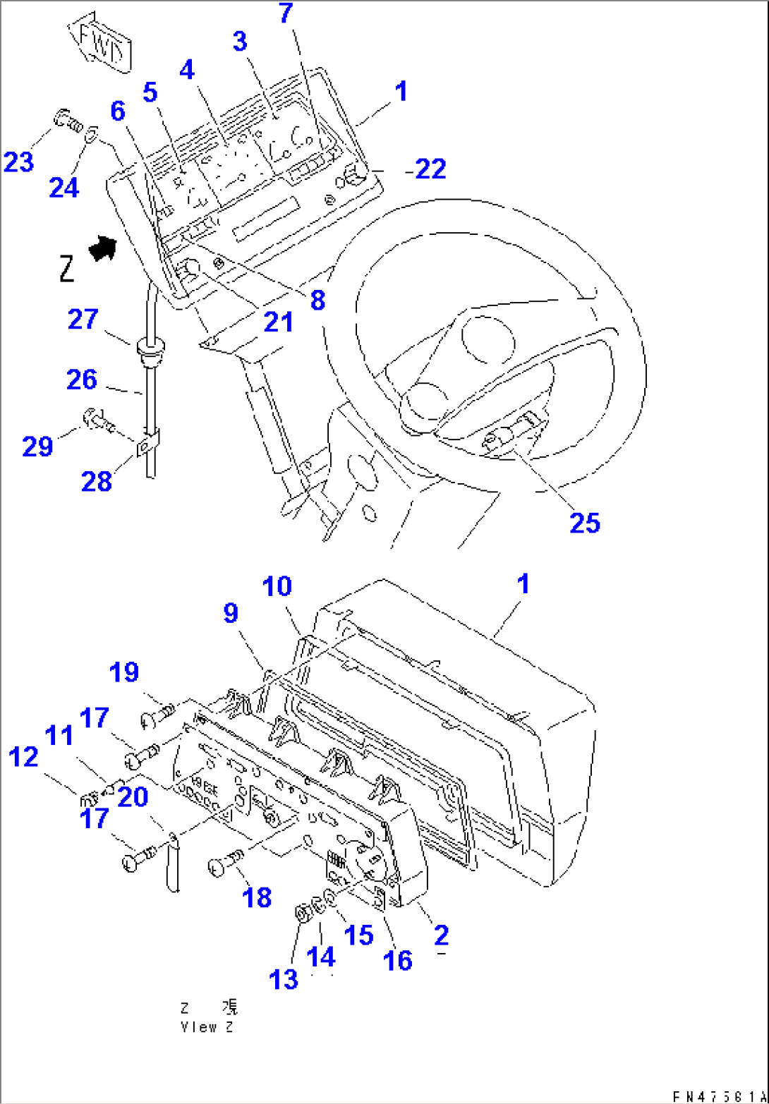 INSTRUMENT PANEL(#60001-)