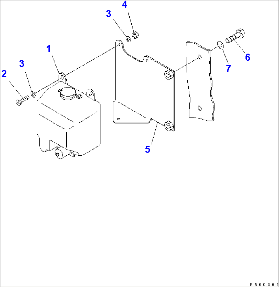 ROPS CAB (WASHER TANK)(#1001-1136)