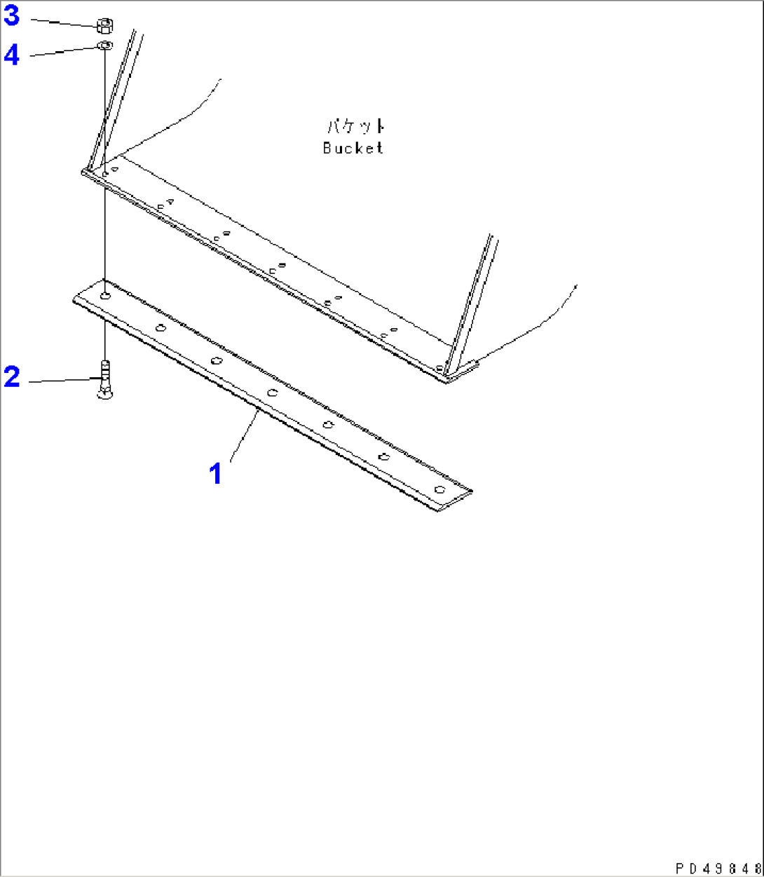 CUTTING EDGE (FOR 0.5M3 AND 0.6M3)(#15001-)