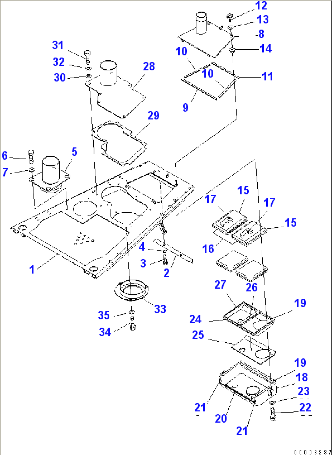 FRONT GUARD (ENGINE HOOD) (WITH CAB AND PRE-CLEANER)