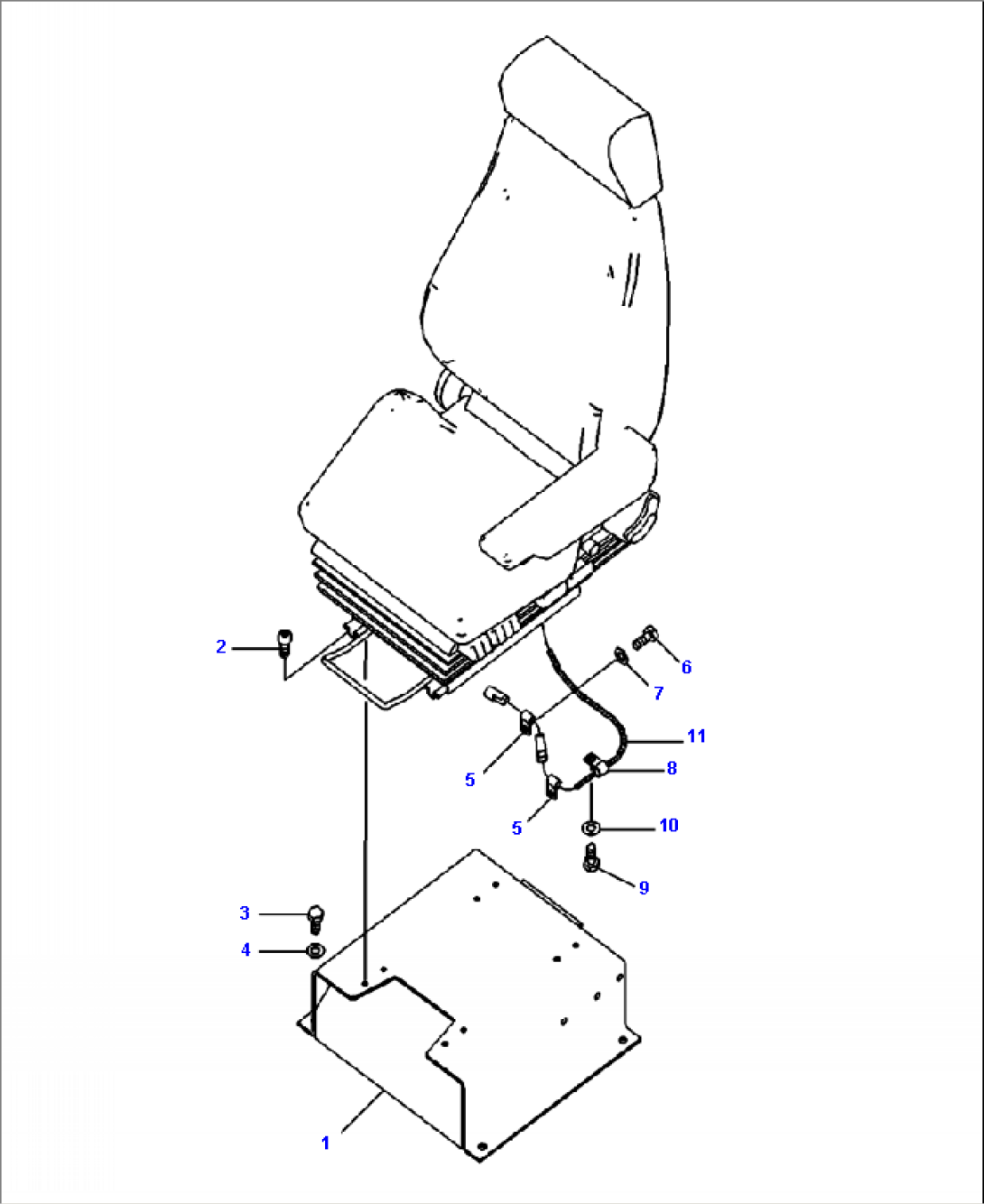 K0110-02A0 OPERATOR SEAT AIR SUSPENSION (MOUNTING)