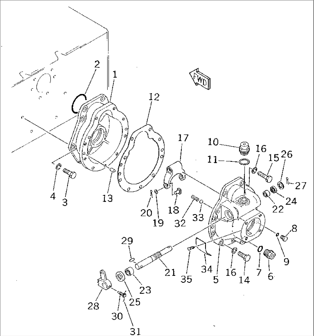 P.T.O. (CASE AND SHIFT FORK)