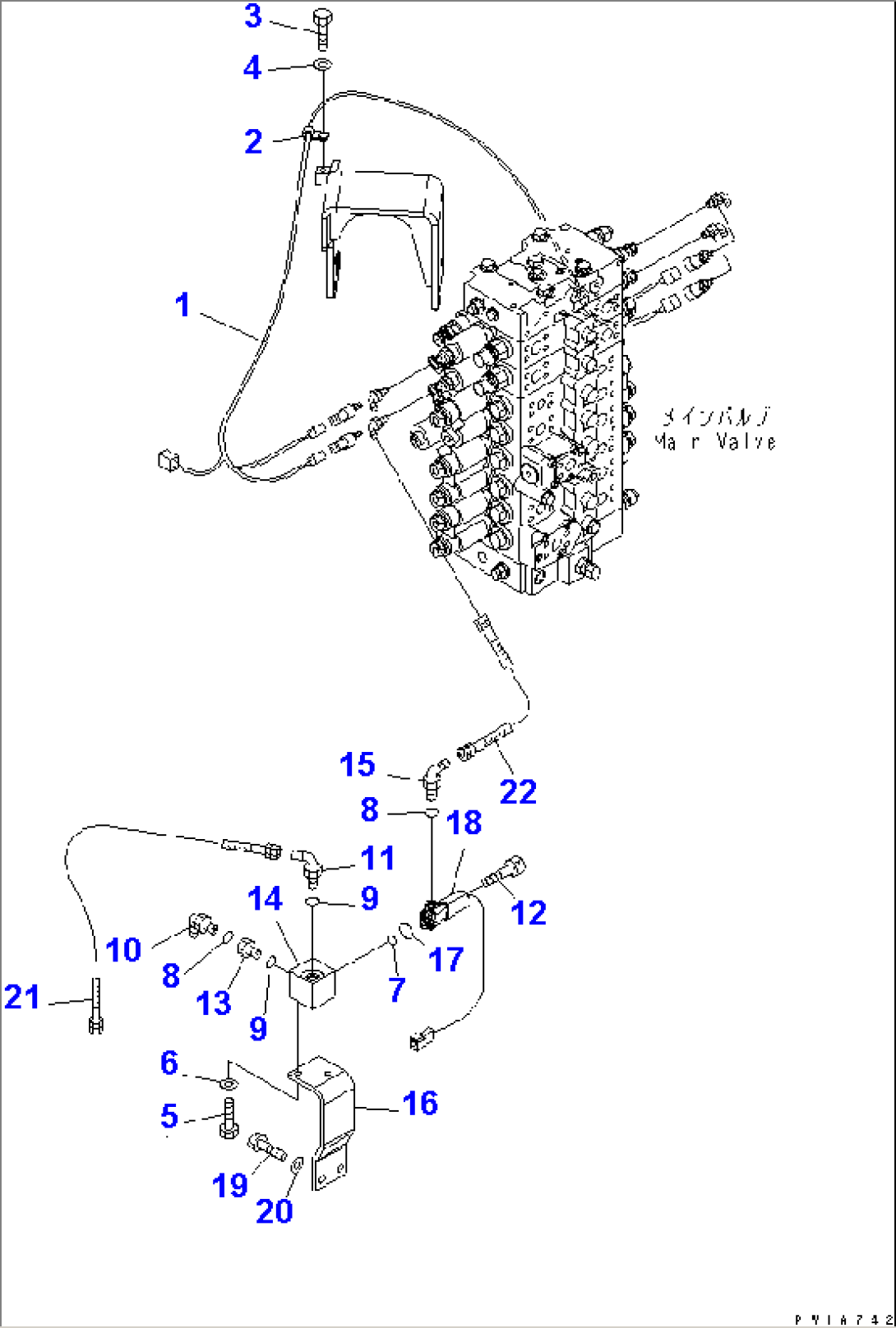 ATTACHMENT LINE (FILTER) (2 ACTUATOR)(#20001-)