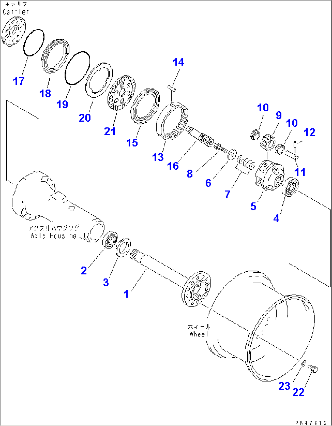 REAR WHEEL BRAKE AND REAR FINAL DRIVE(#50001-)