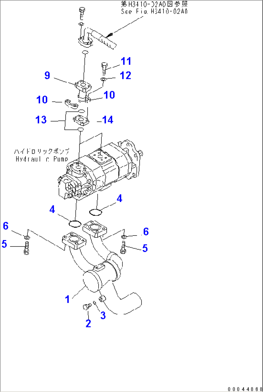 HYDRAULIC PIPING (STEERING AND HOIST PUMP LINE)(#8001-10270)