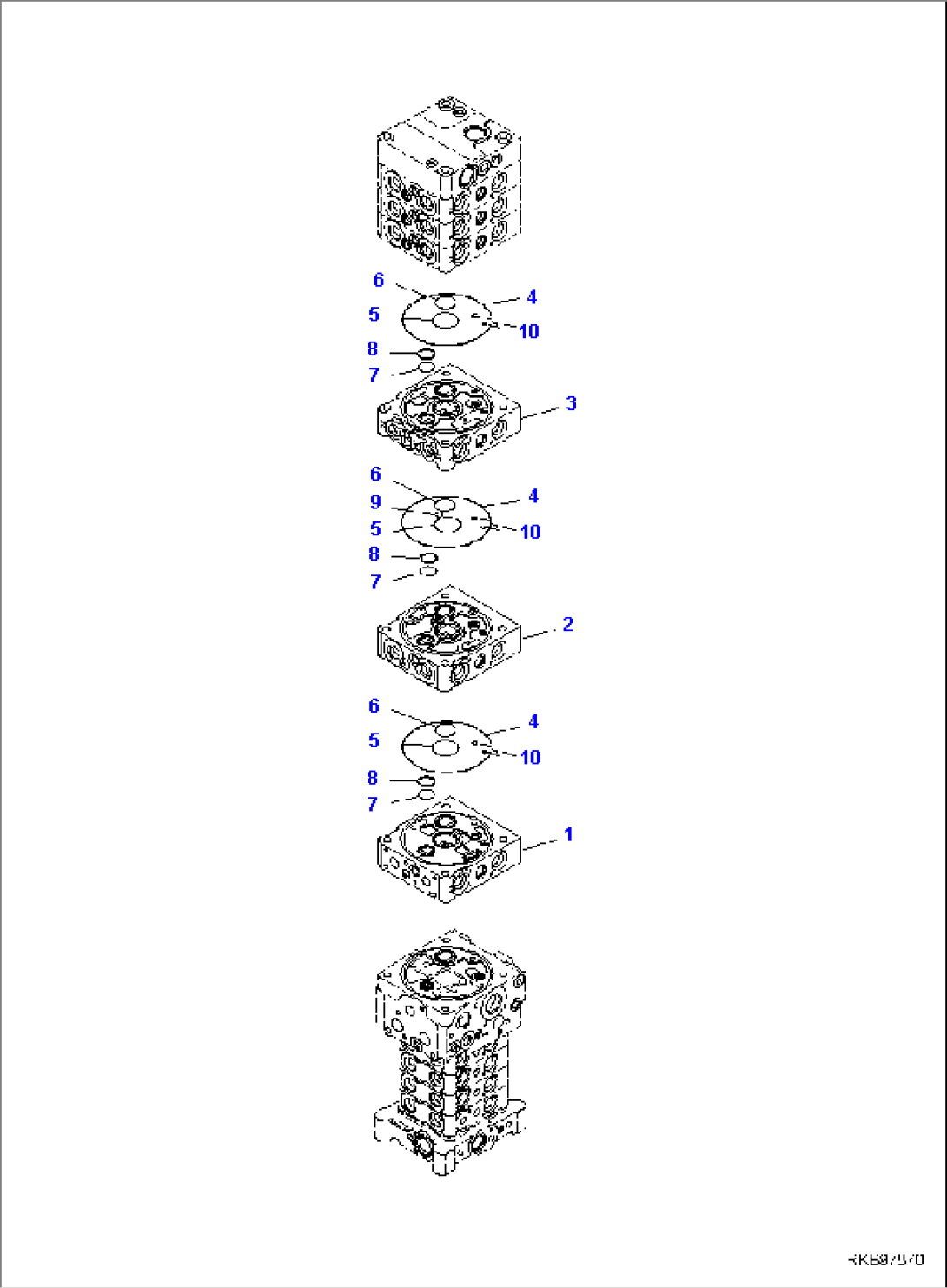 MAIN CONTROL VALVE (10-SPOOL) (2/32)