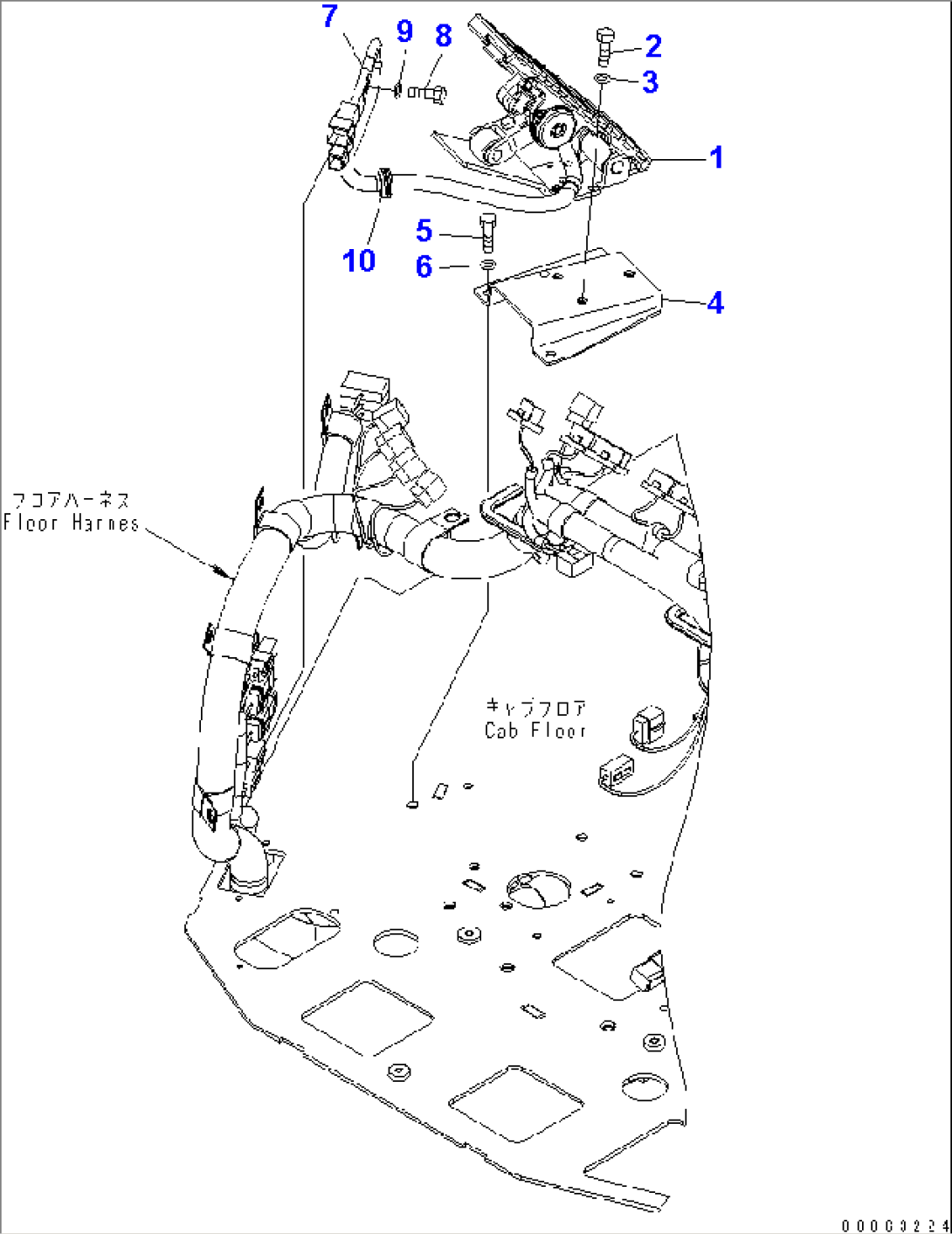 FLOOR (ENGINE CONTROL)(#70001-)