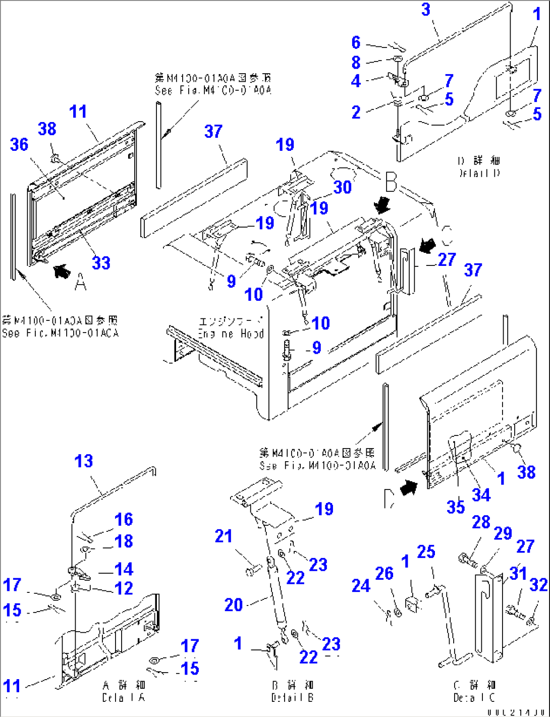 HOOD (HOOD DOOR) (REAR FULL FENDER)(#11501-)