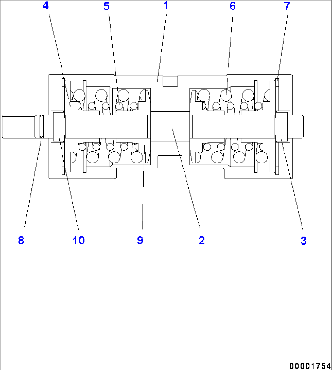 Hydrostatic Transmission (HST) Pump and Motor, Inner Parts, Pump (4/14)