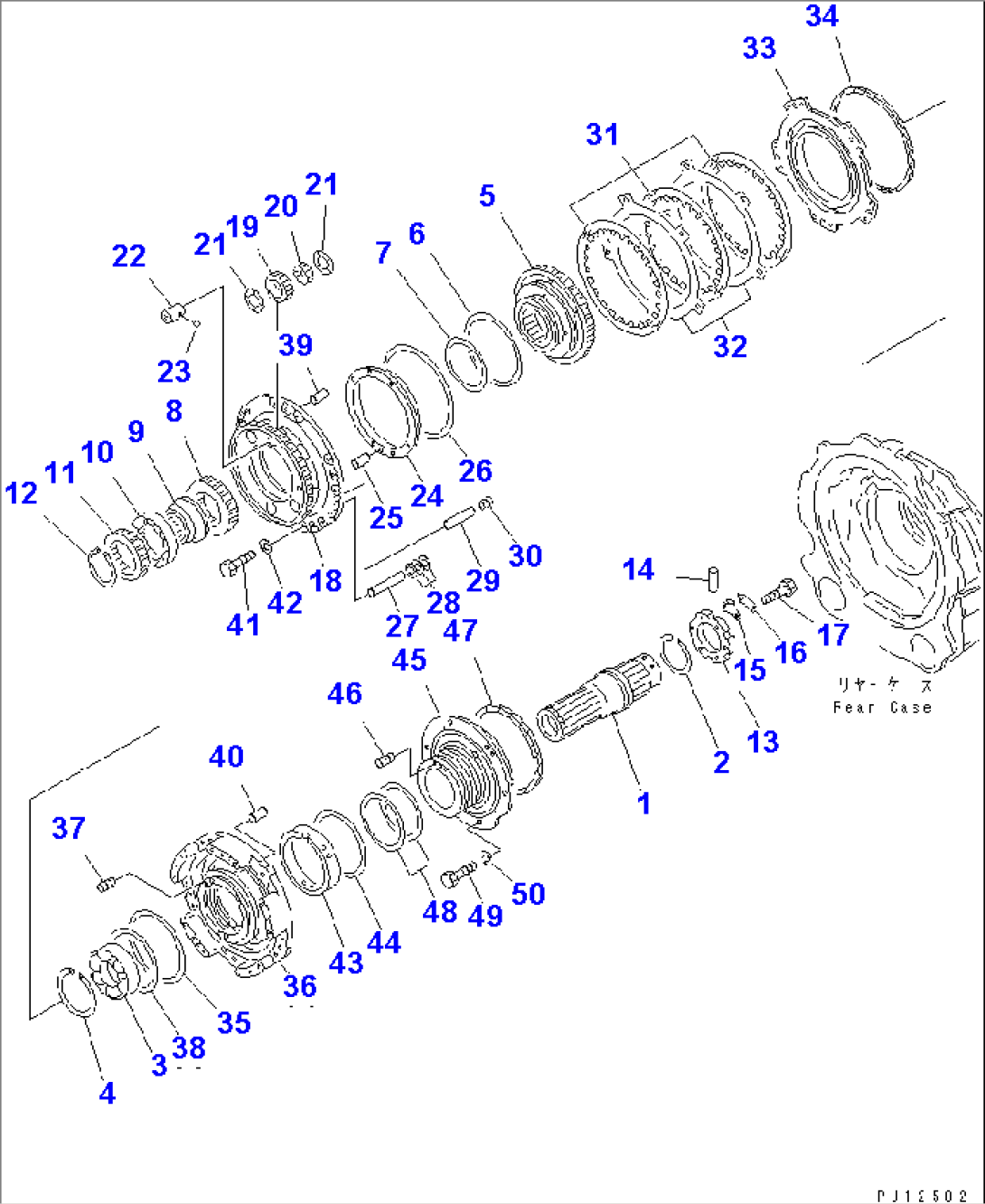 TRANSMISSION¤ GEAR AND SHAFT (3/3)¤ (4/5)(#35001-)