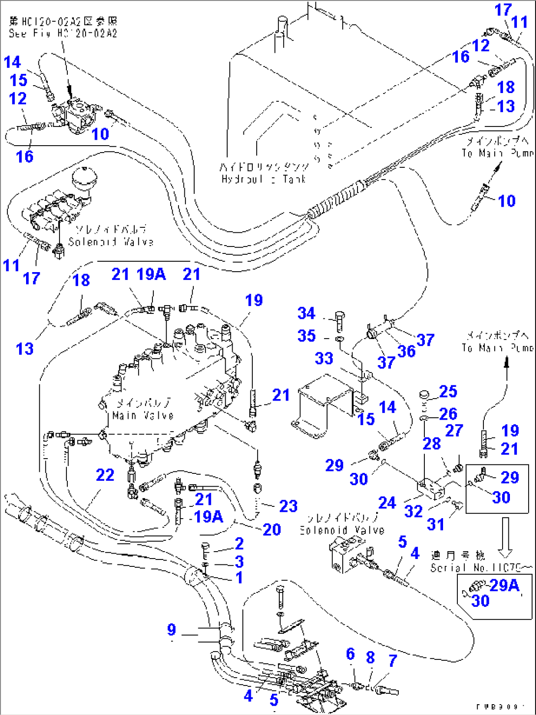 PPC MAIN LINE (HOSE) (2 ACTUATOR) (FOR MONO BOOM)