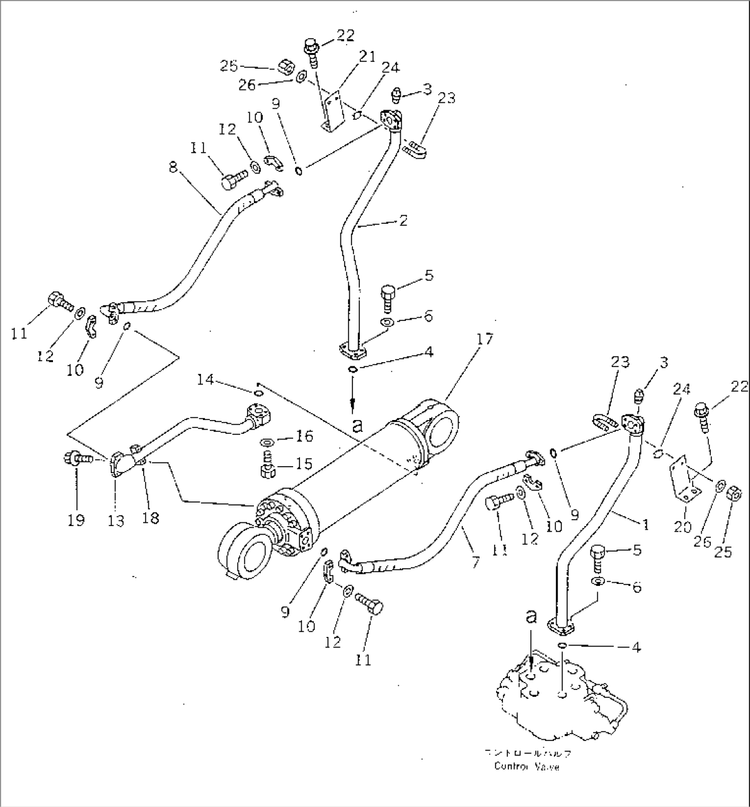 HYDRAULIC PIPING (DOMP CYLINDER LINE)(#20001-)