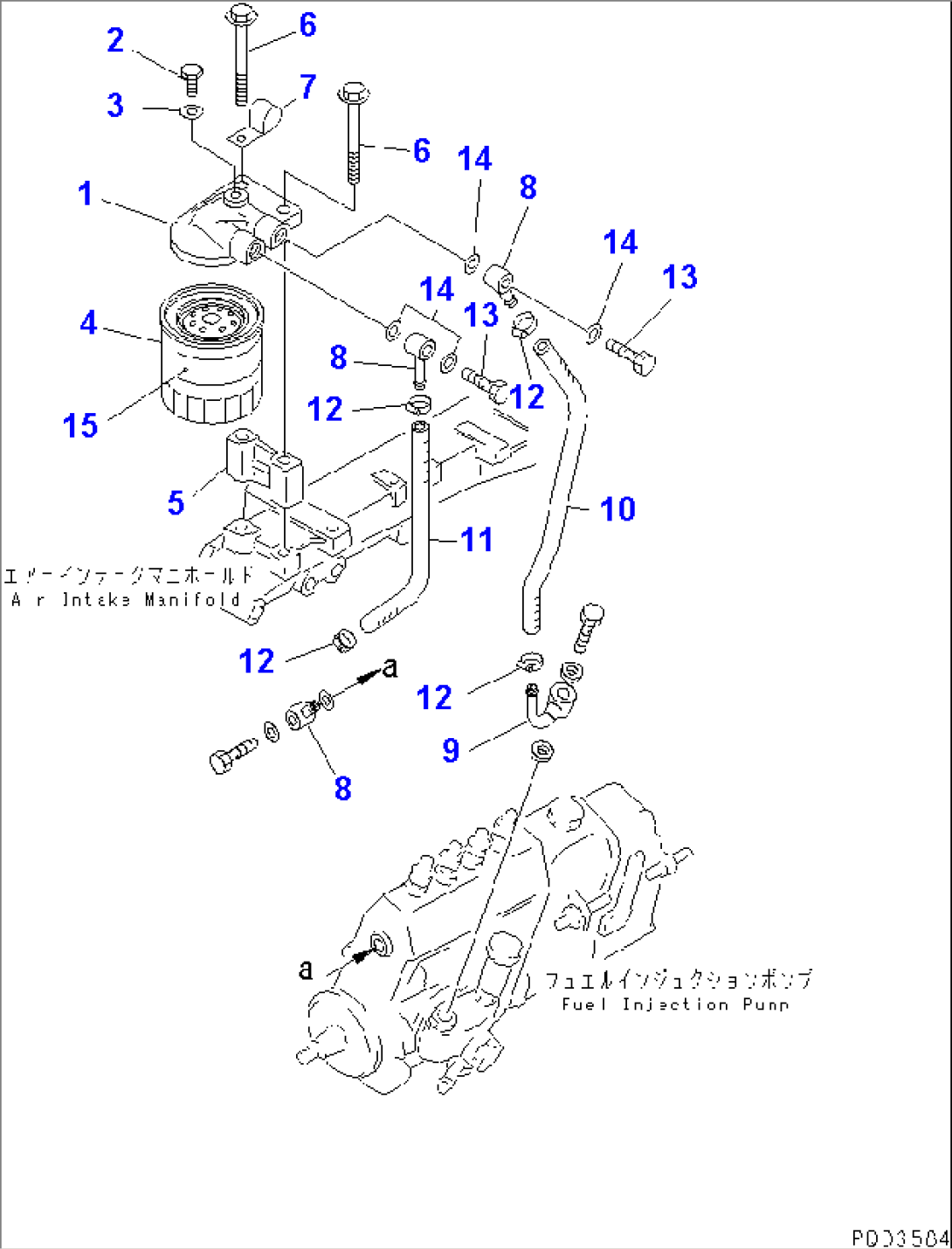 FUEL FILTER AND PIPING