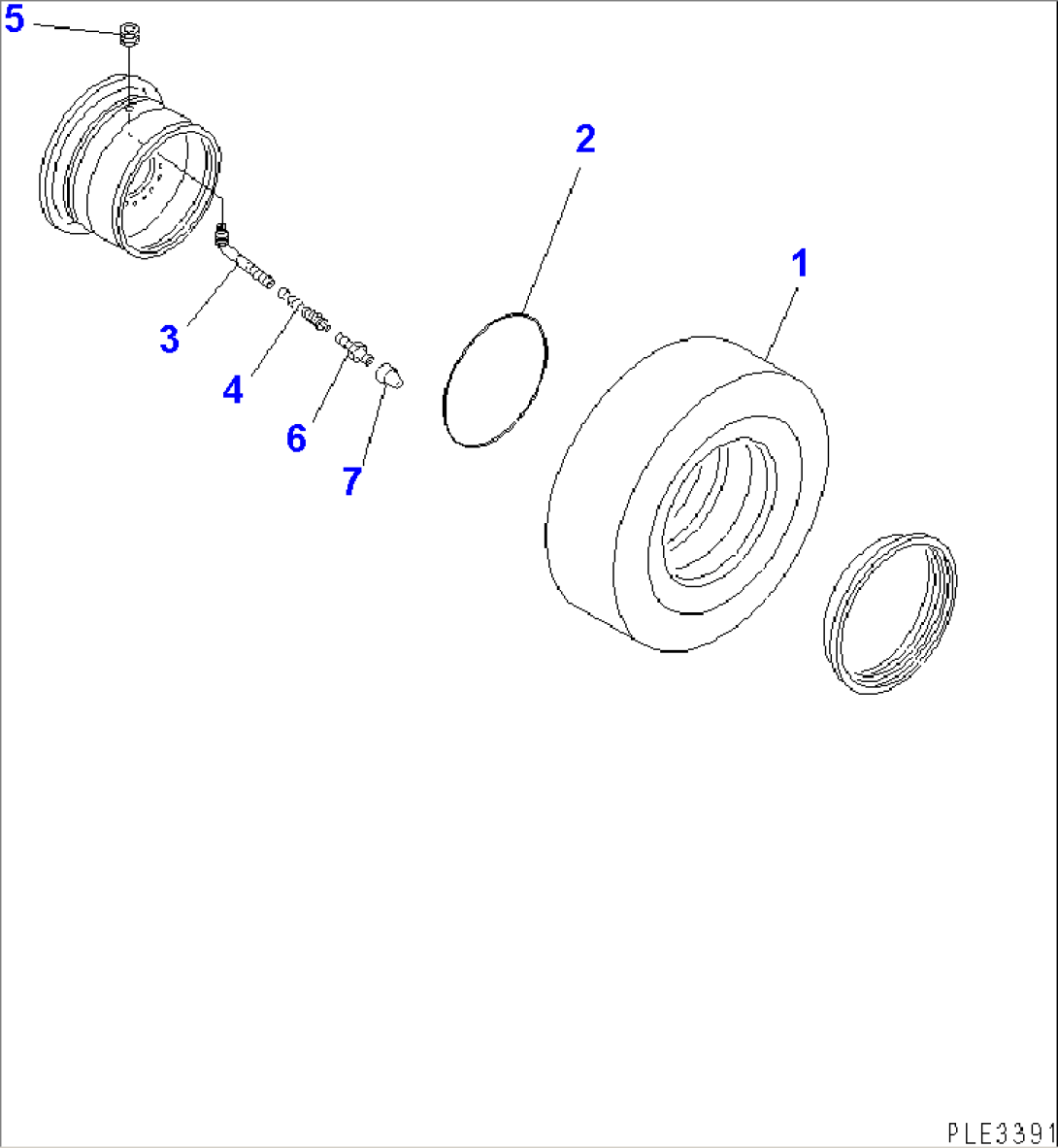 TIRE (20.5-25-12PR-L3¤ TUBELESS TIRE)