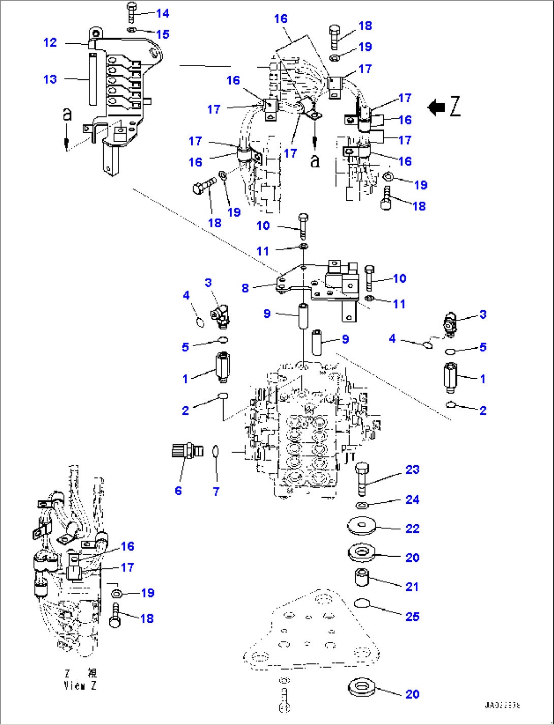 Control Valve, Bracket and Elbow (#85001-)