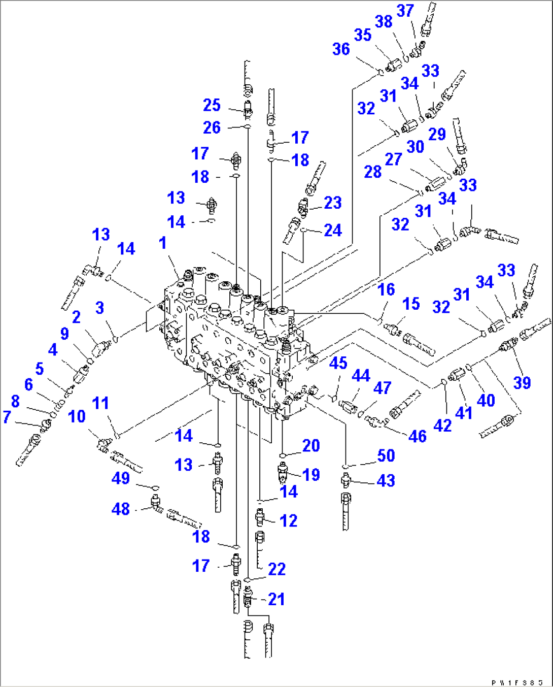 MAIN VALVE (CONNECTING PARTS) (FOR OFFSET BOOM)(#32933-)