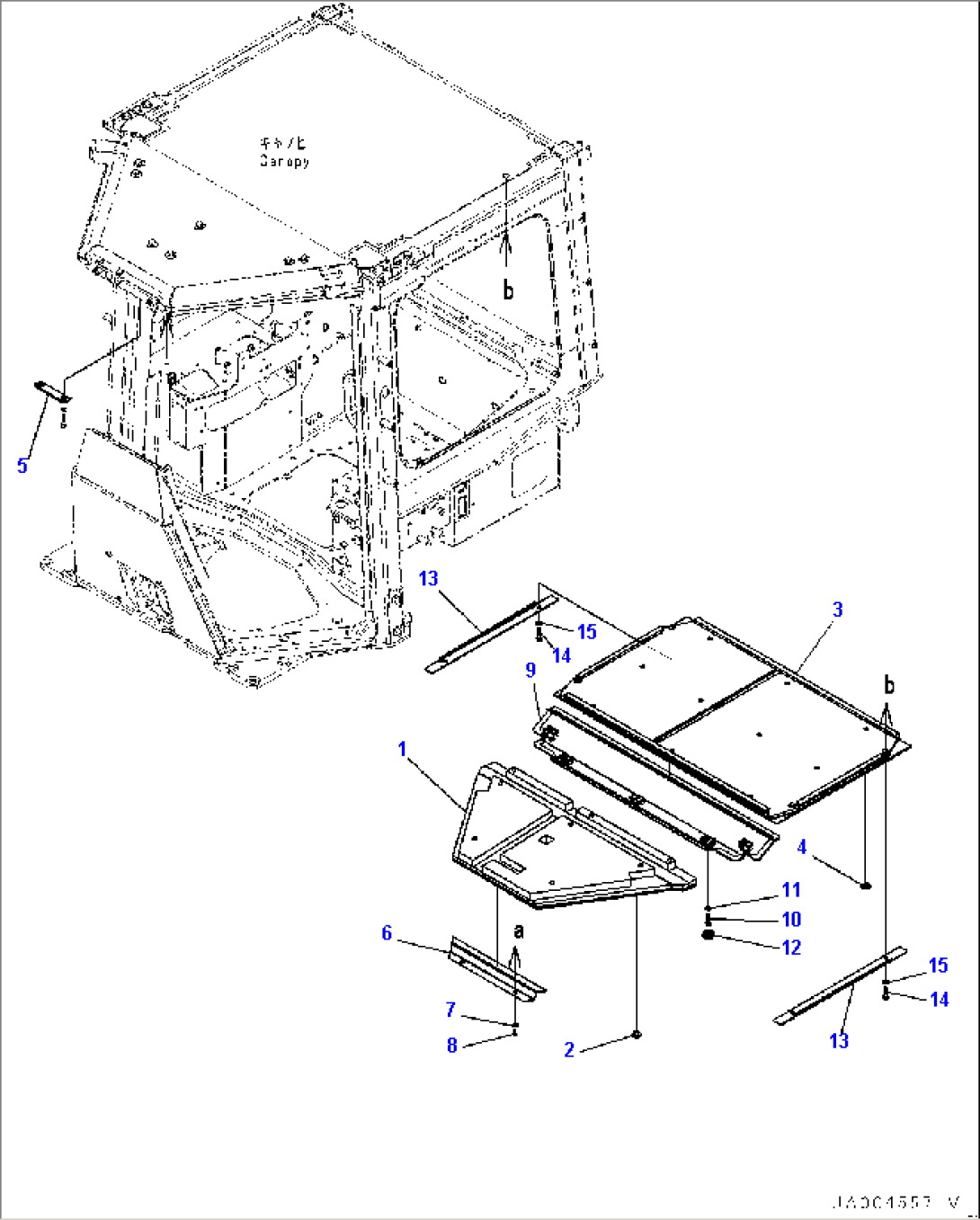ROPS Canopy, Roof Cover (#80001-)