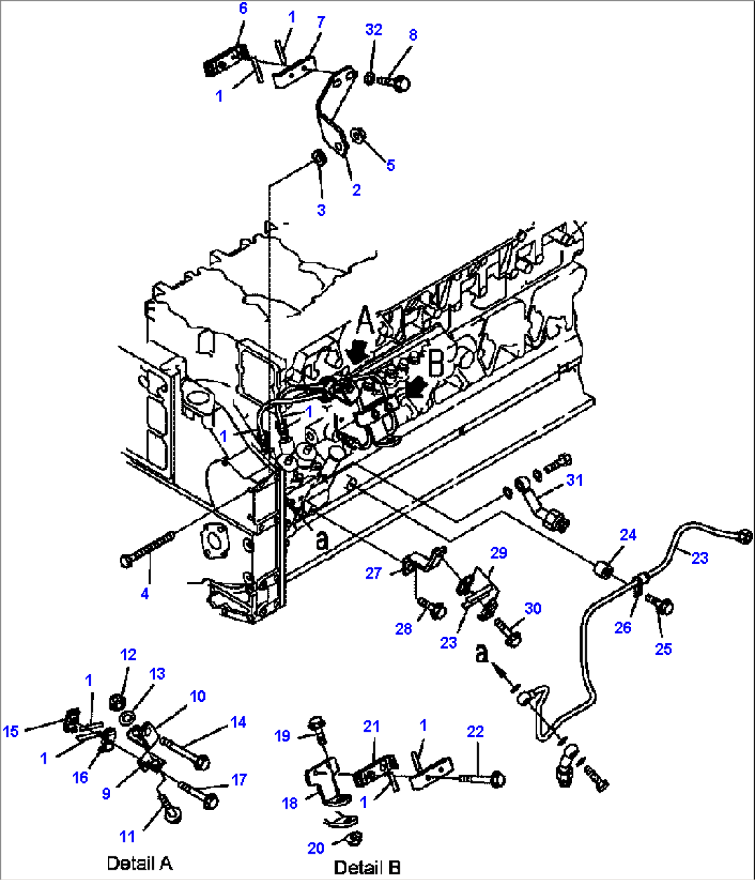FIG. A4010-B4N2 FUEL PUMP SUPPLY AND RETURN PIPING