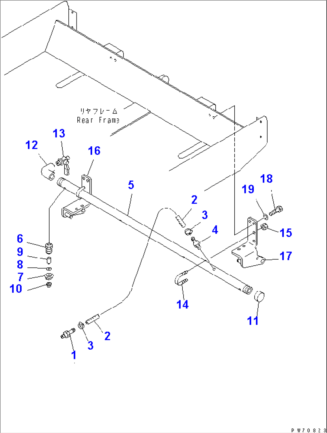 WATER SPRAY PIPING (3/3) (FOR WIDE TIRE) (WATER PUMP TO REAR NOZZLE)