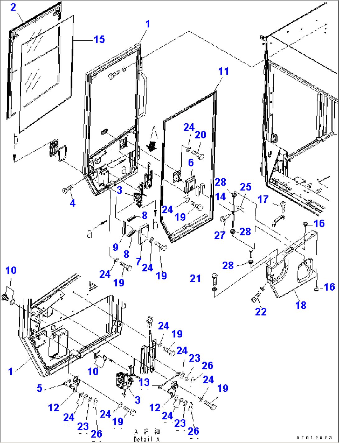 2-PERSONS CAB (DOOR) (R.H.) (1/2) (SASH)