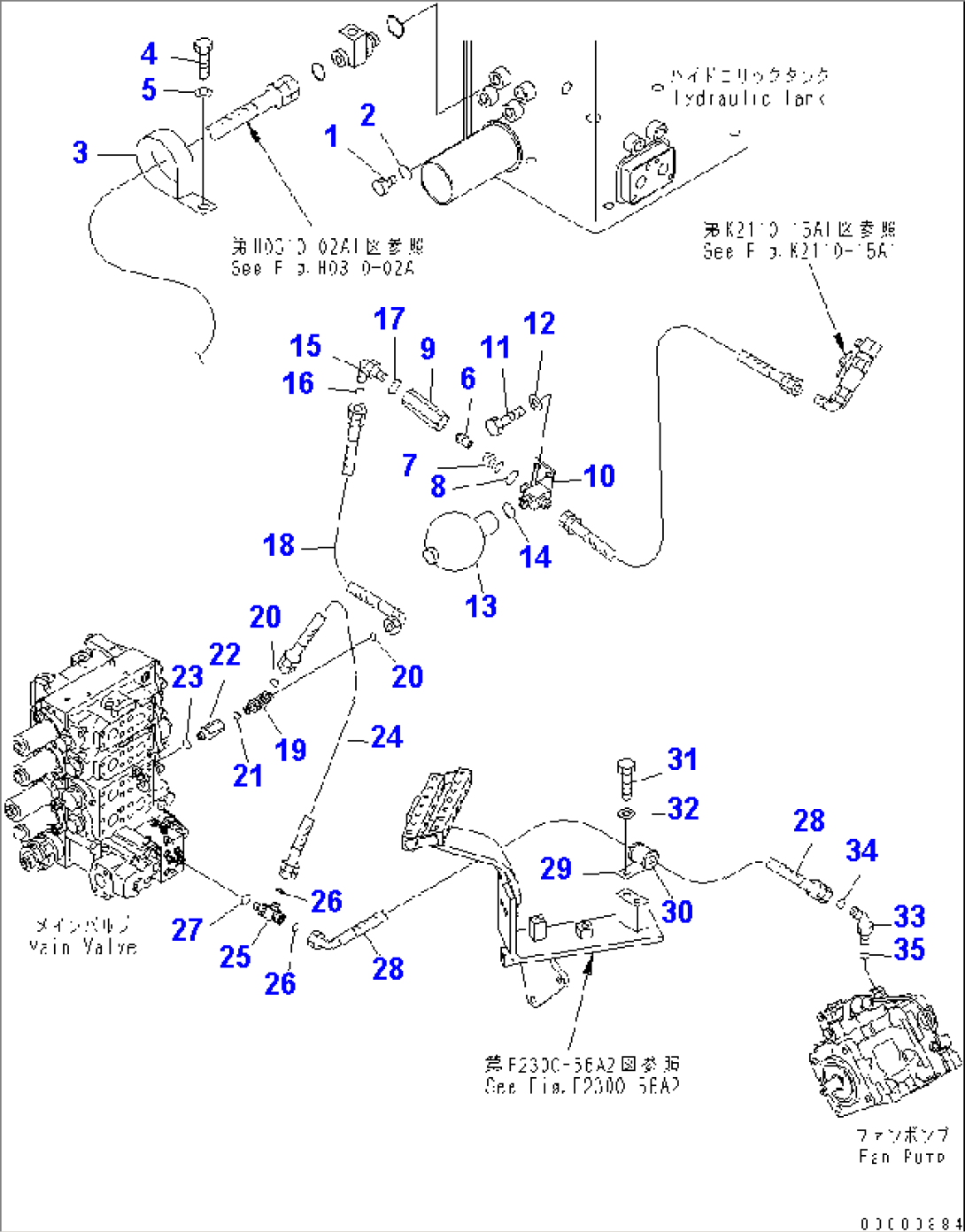 P.P.C. PIPING (CHARGE PIPING) (WITH RIPPER) (COLD WEATHER (B) SPEC.)(#25001-26075)