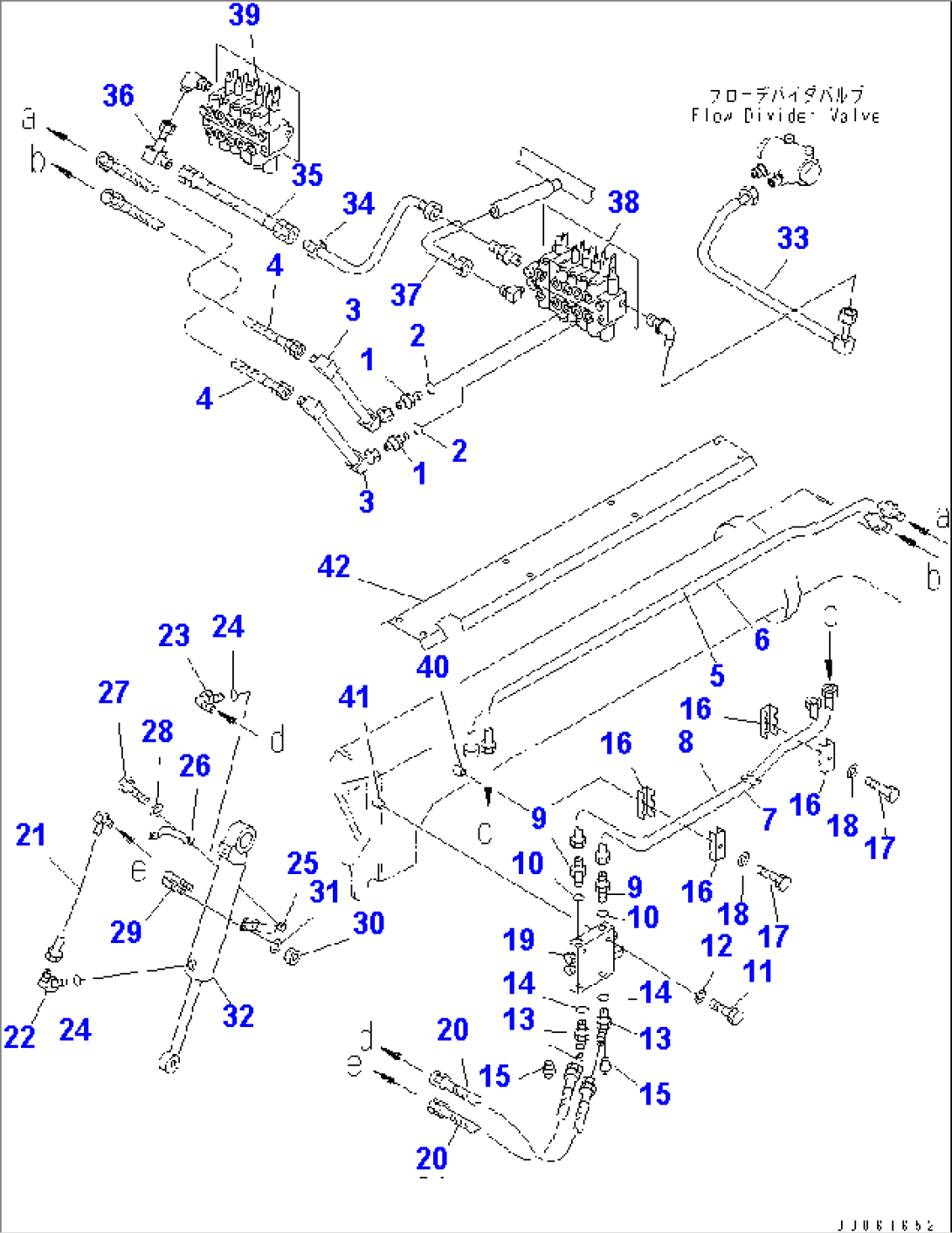 HYDRAULIC PIPING (FRONT BLADE CYLINDER LINE)