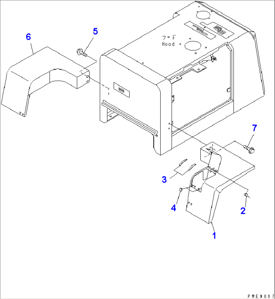 REAR FENDER (WITHOUT CAB)