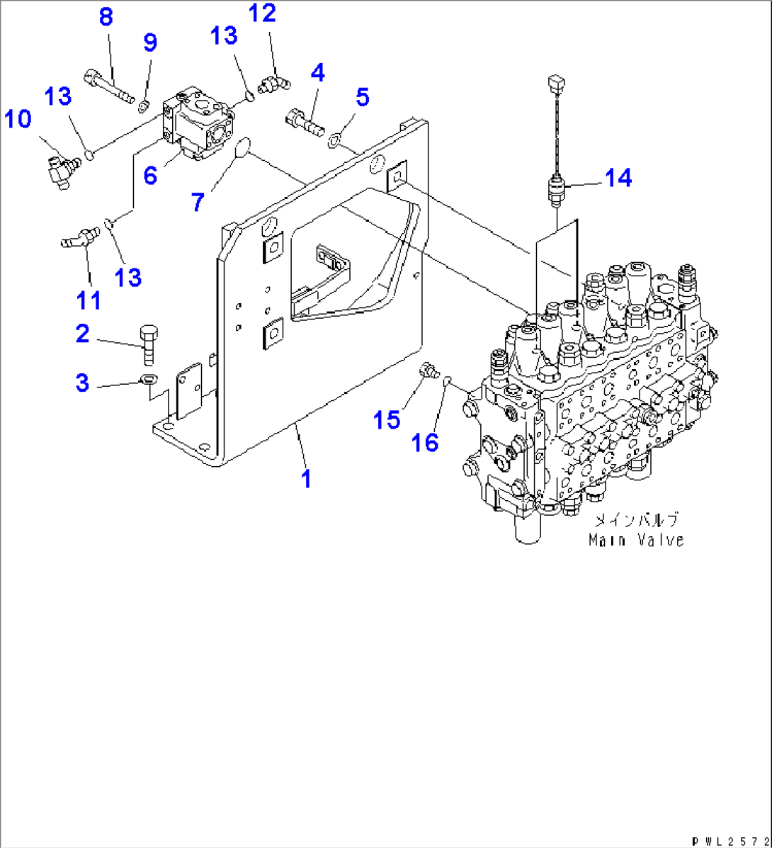 MAIN VALVE (VALVE BRACKET AND PIPING) (FOR MONO BOOM)
