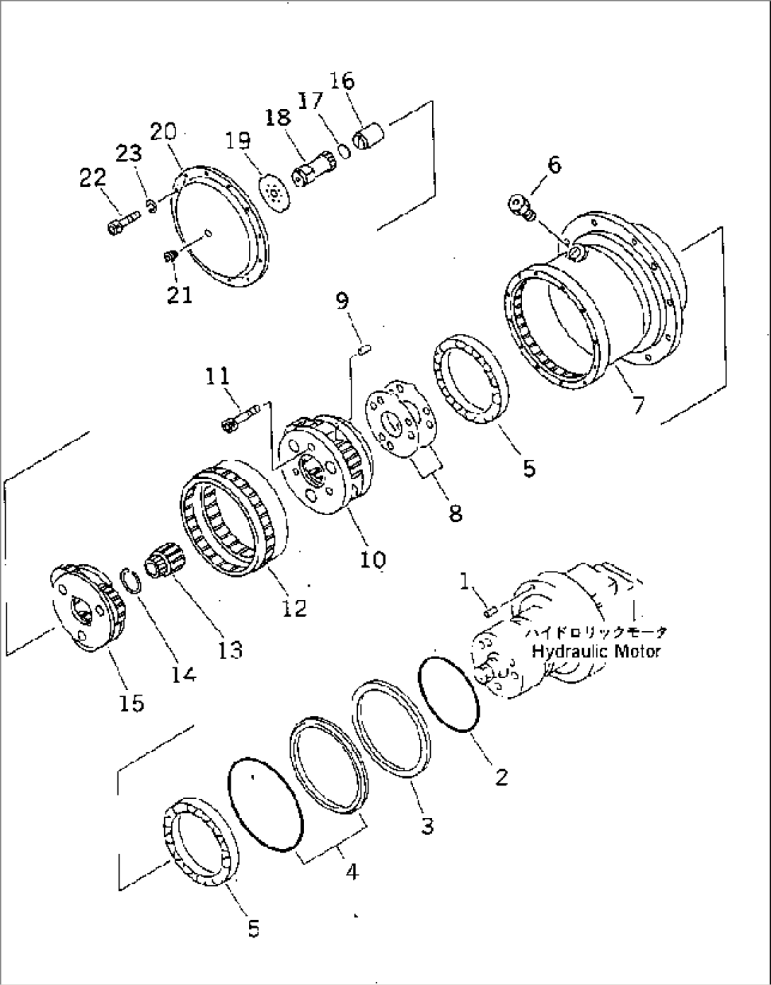 HYDRAULIC MOTOR (FOR FRONT TRAVEL) (2/2)