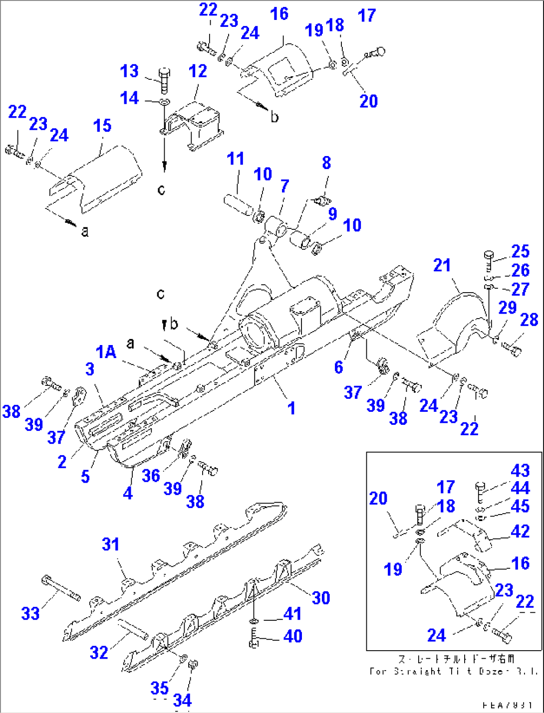 TRACK FRAME (FOR 6-ROLLER TRACK FRAME)(#81421-)