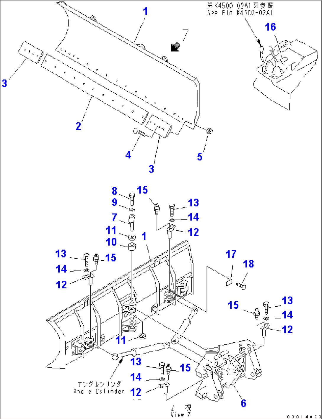 PITCH AND ANGLE SNOW PLOW LINE (DOZER LINE)