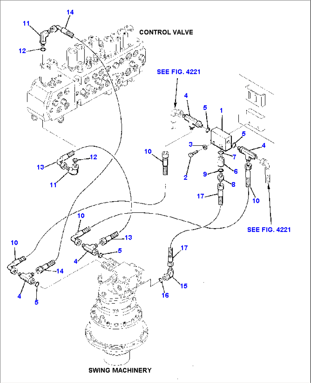 HYDRAULIC PIPING (ARM AND SWING VALVE LINE) (3/3)