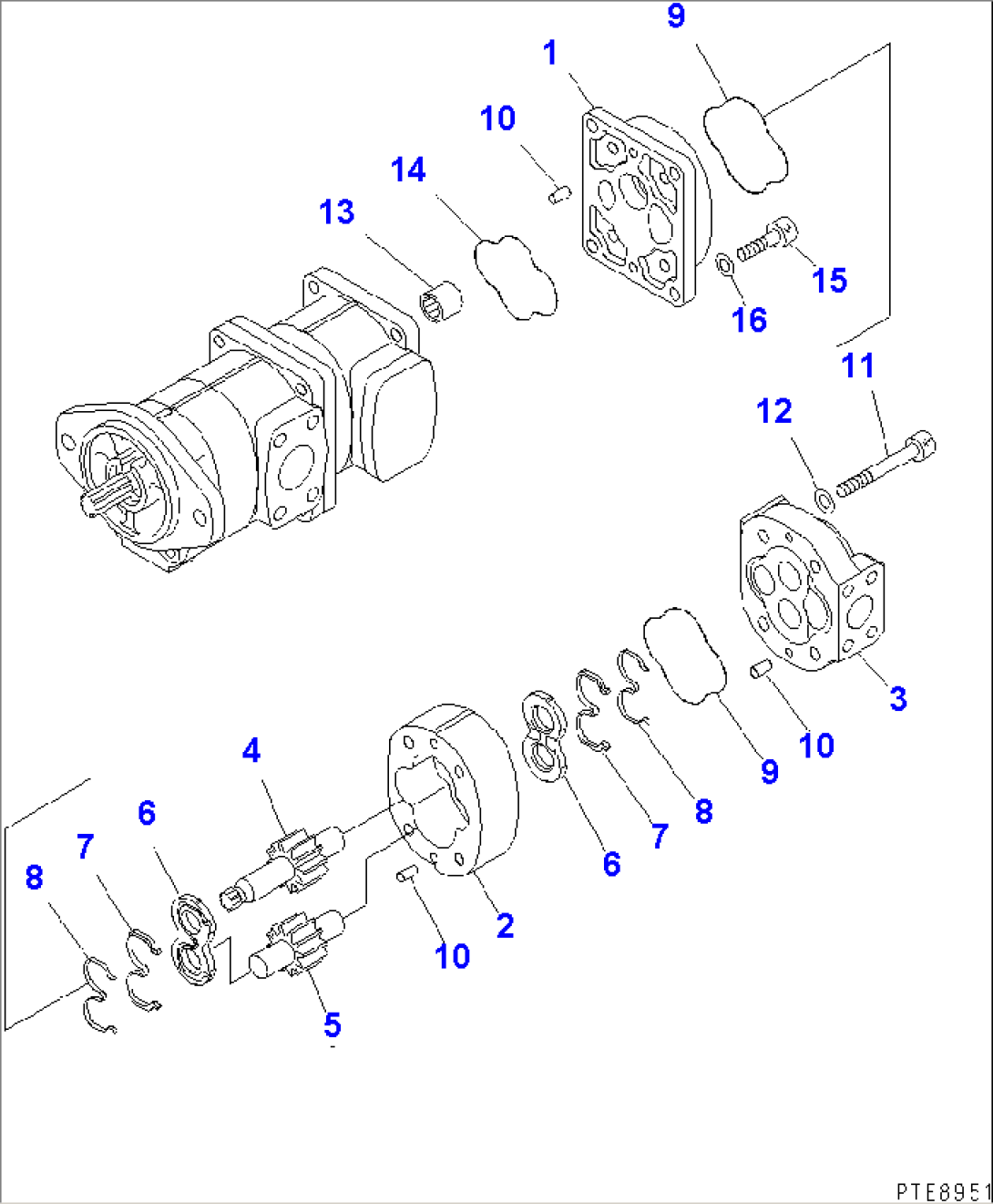 HYDRAULIC PUMP (3/3) (P.P.C.)