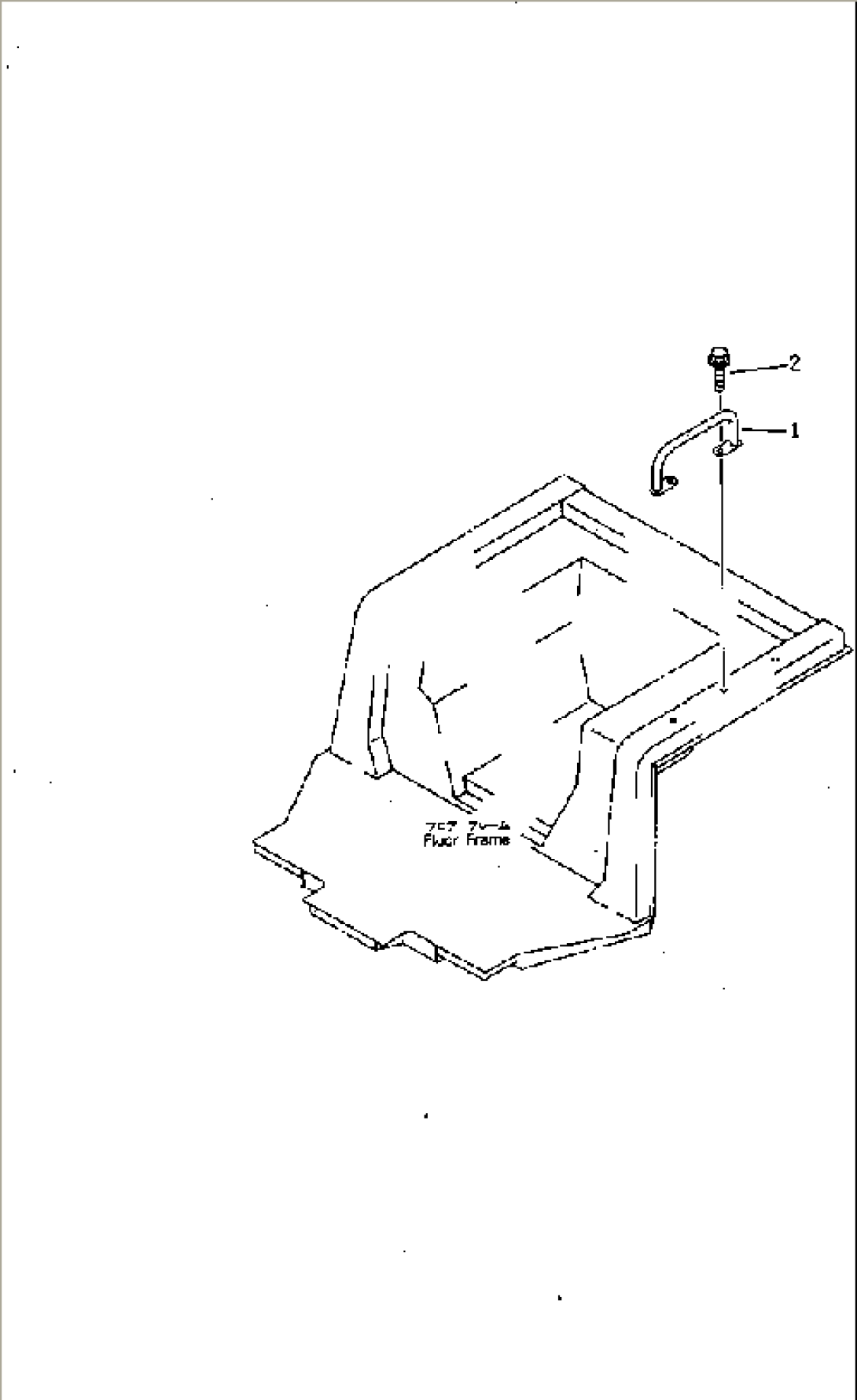 FLOOR FRAME (HANDLE) (WITHOUT CAB)(#3001-)