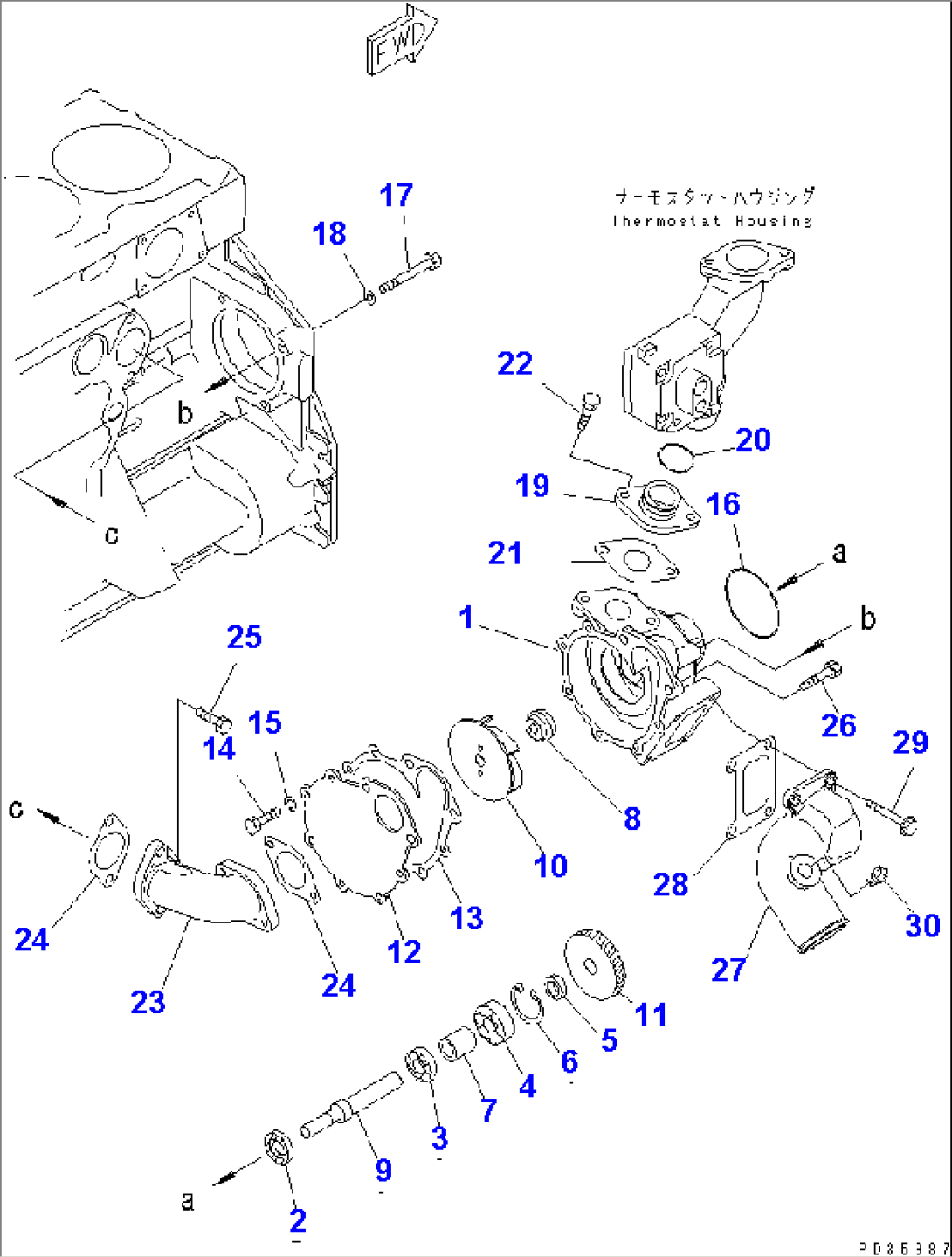 WATER PUMP(#61589-71645)