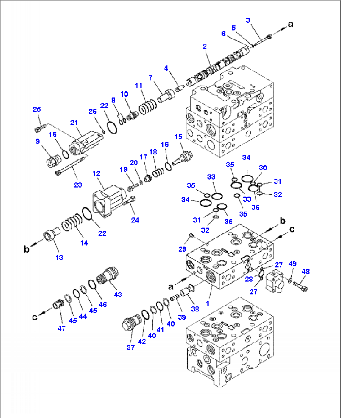H0120-14A0 CONTROL VALVE 3-SPOOL VALVE (6/10)