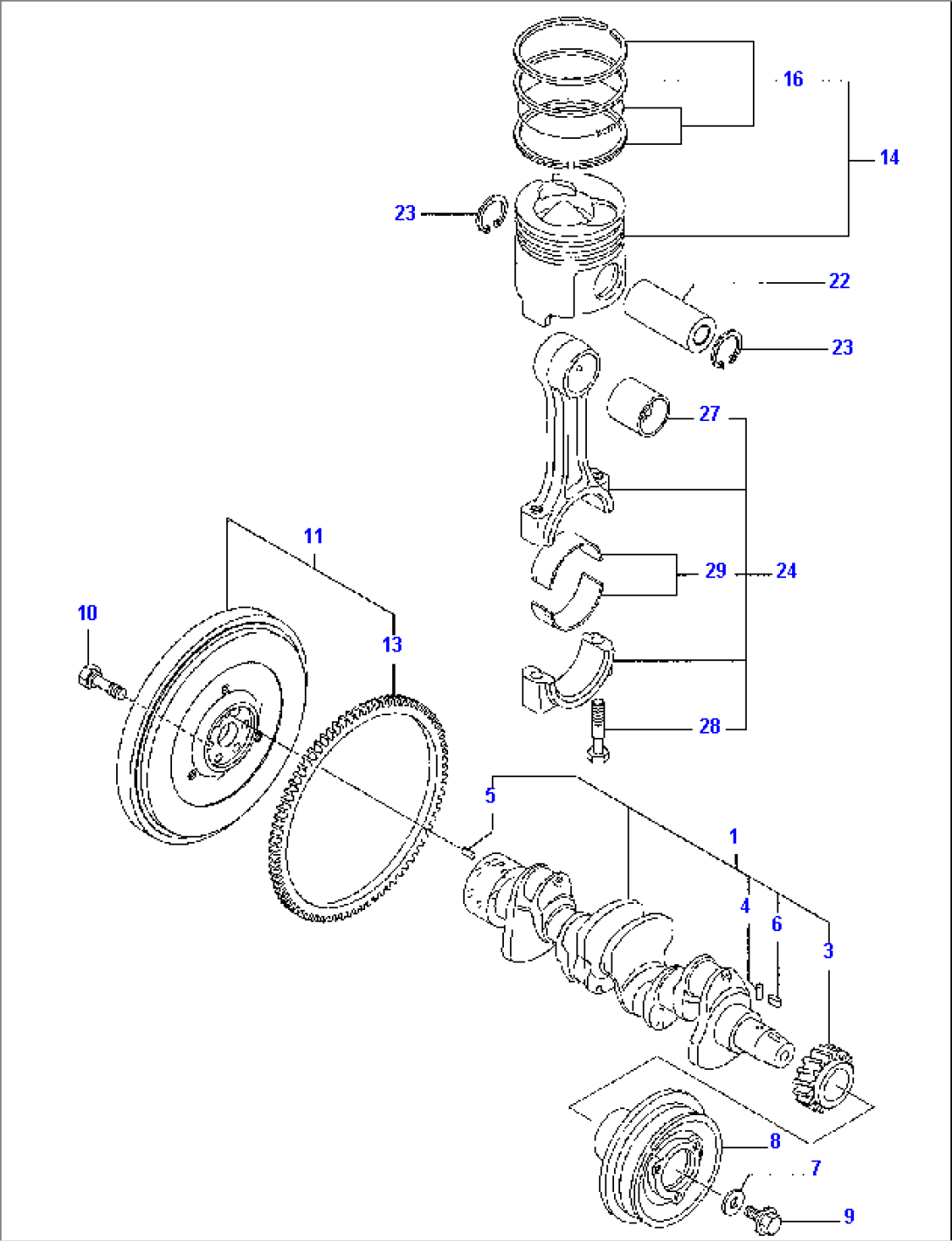 CRANKSHAFT AND PISTON