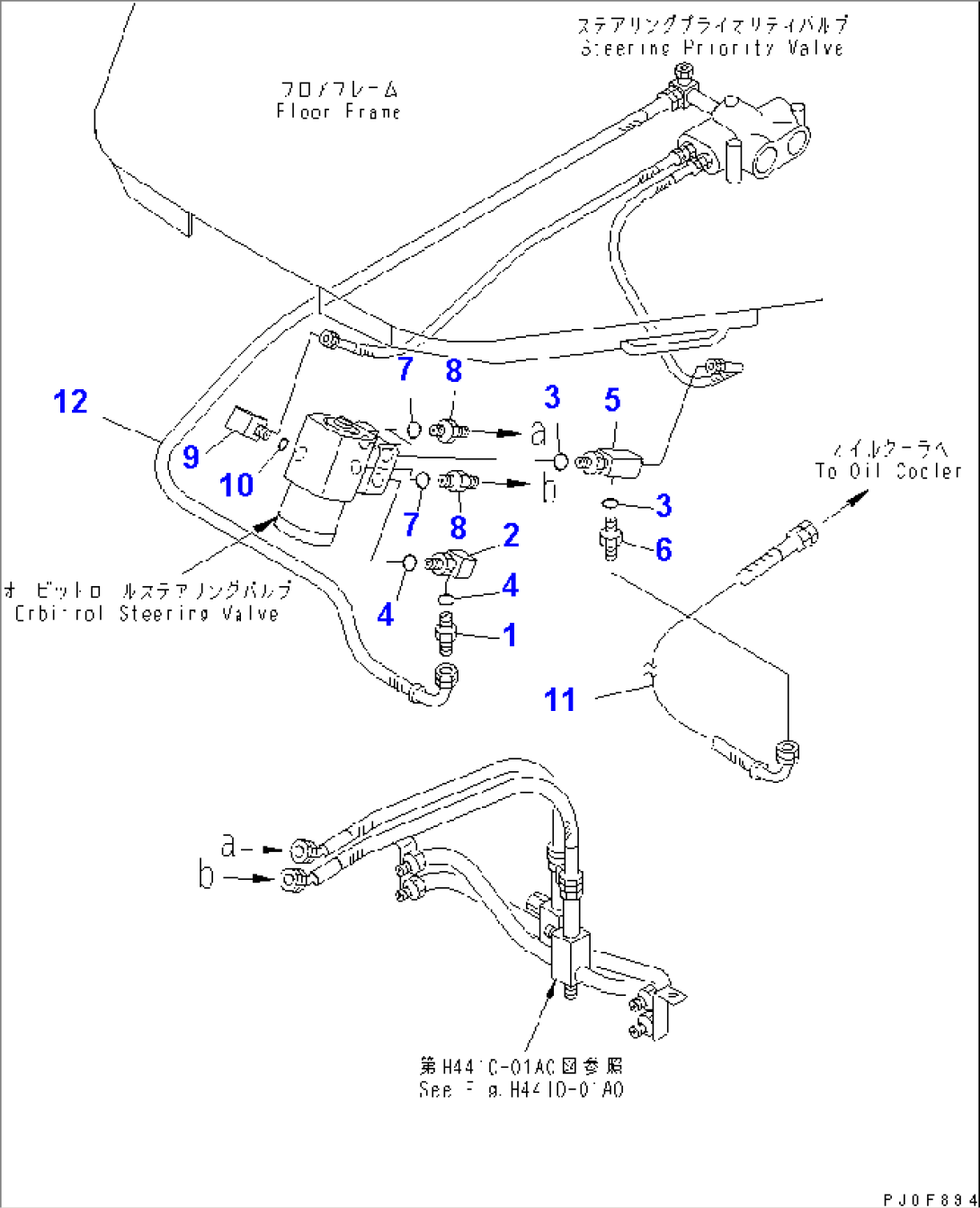 STEERING WHEEL AND COLUMN AND ORBITROL (JOINT)(#54095-)