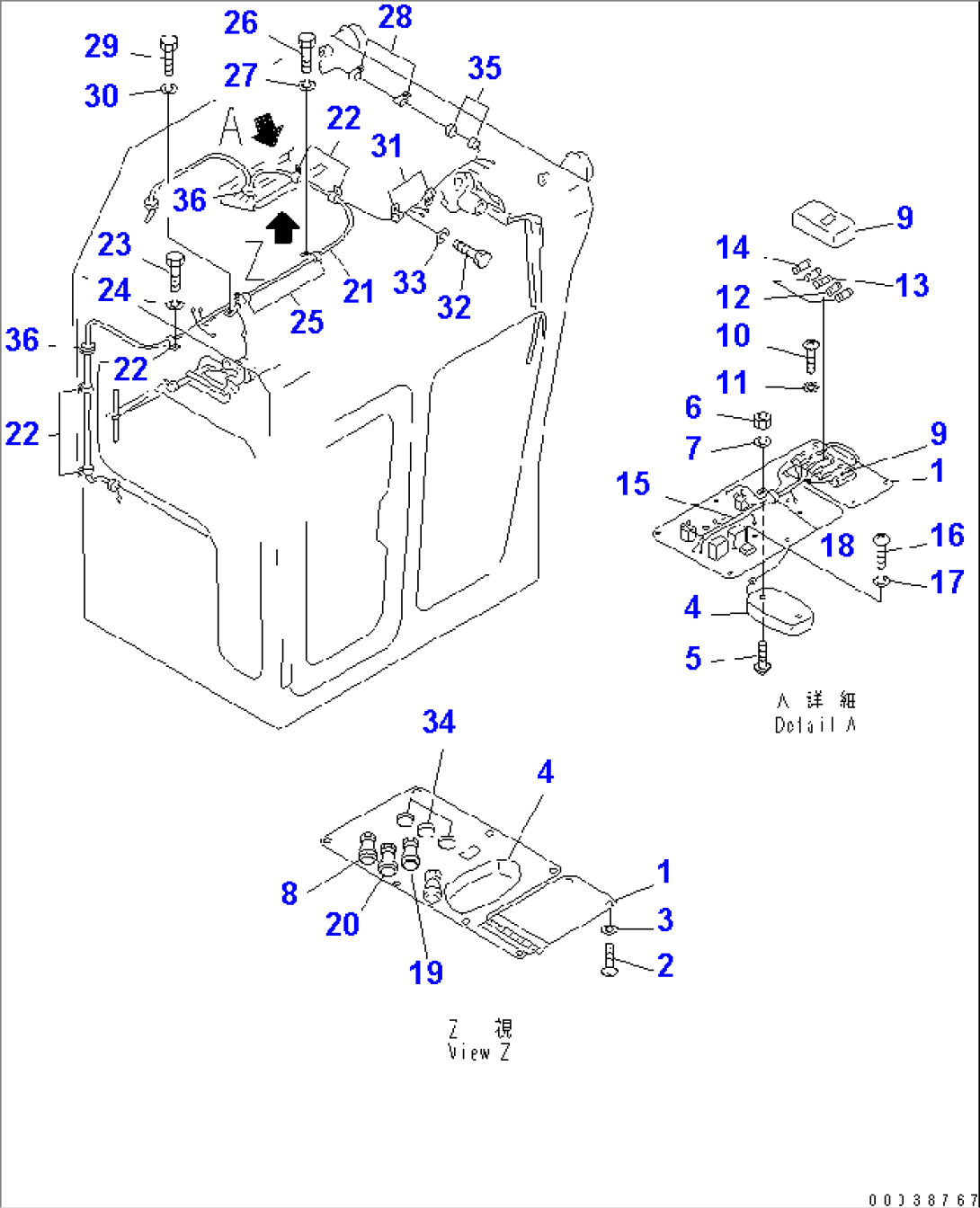CAB (WIRING HARNESS) (WITH BEACON)(#14608-)