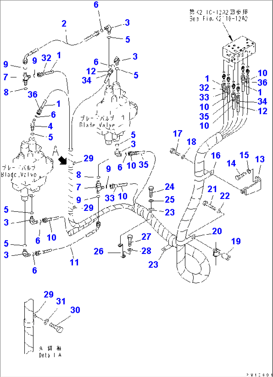 P.P.C. PIPING (BLADE LINE) (FOR RIPPER)(#10105-)