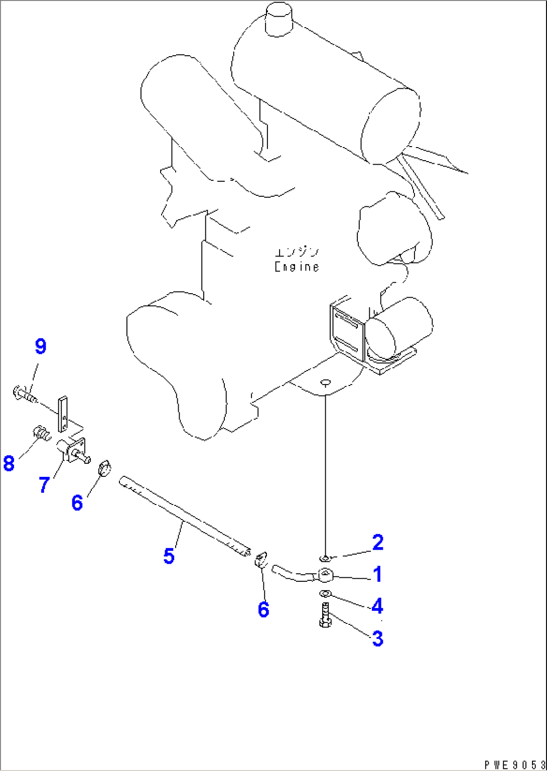 ENGINE (ENGINE OIL DRAIN LINE)(#10001-11500)