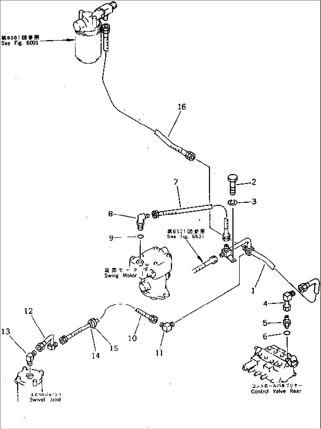 HYDRAULIC PIPING (DRAIN LINE) (1/2)